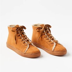 Faux Fur Lined High Top Sneakers